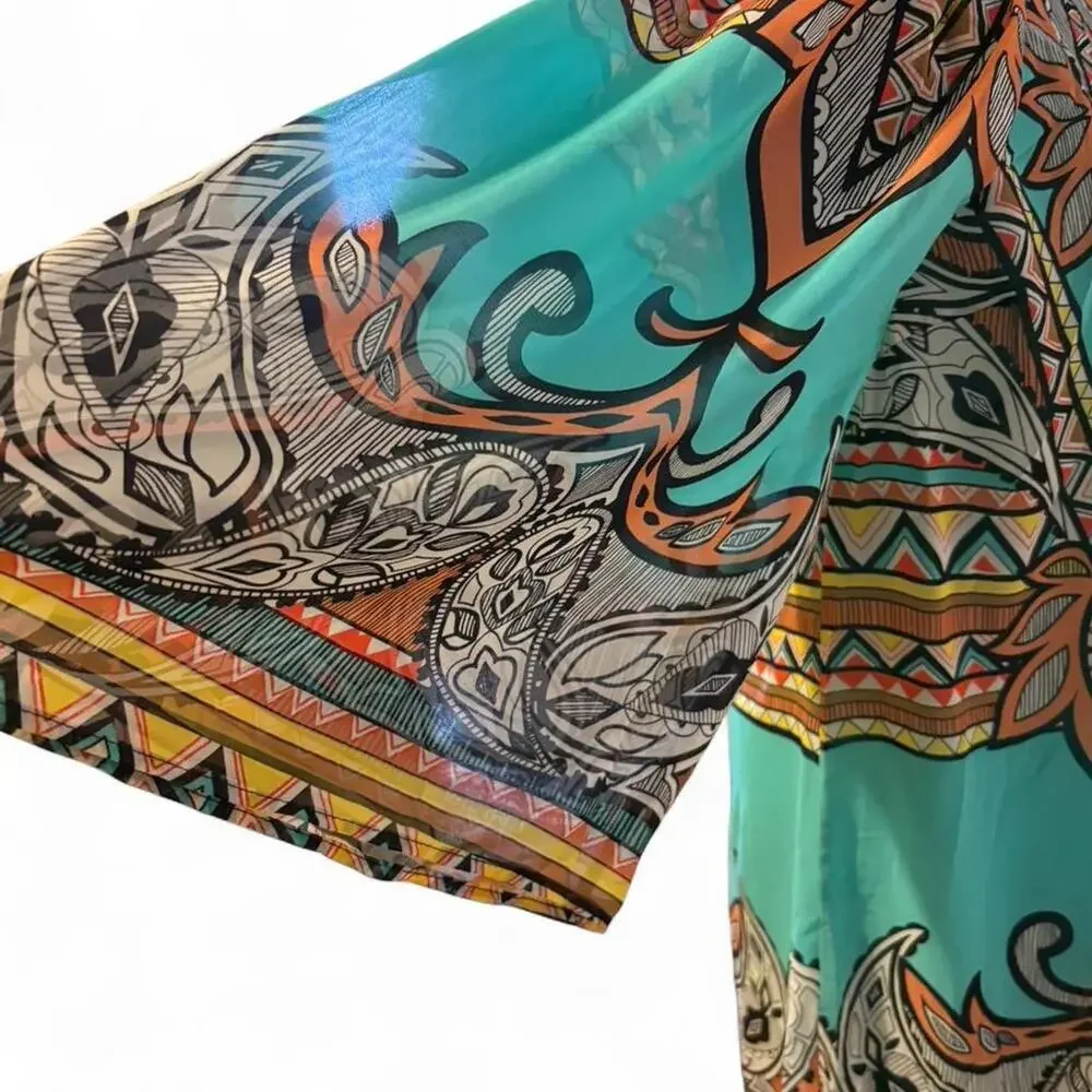 Carolina Williamson multicolored one shoulder dress Size Large
